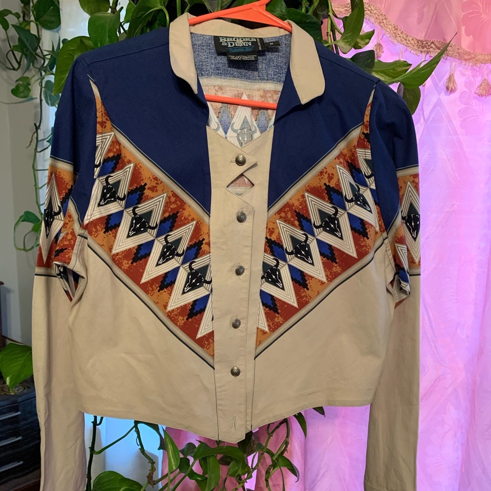 Cropped western shirt vintage!